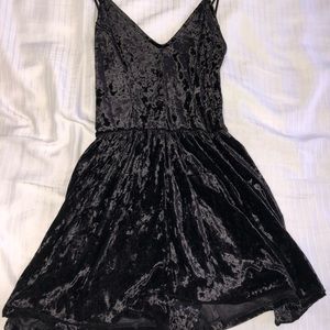 Pacsun black velvet romper